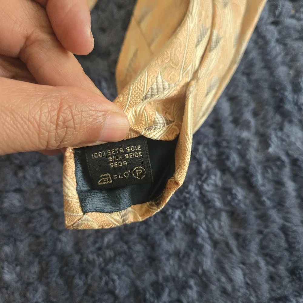 Ermegildo Zenga Peach Colored Silk Tie